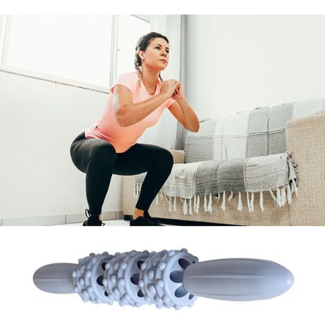 Rouleau de Massage Musculaire avec Picots - Soulagement des Courbatures et Récupération Active - Version Bleue (1/5)