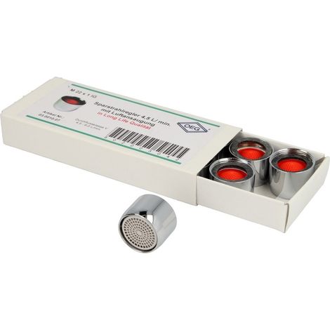 Régulateur de jet économique avec aspiration d'air M22 x 1 FF 4,5 l/min.