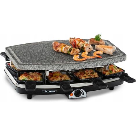 Grill raclette Cloer 6430 nero 1100 watt ovale