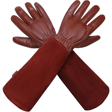 Filiyano-Gants de jardinage en cuir respirant pour hommes et femmes avec protection anti-transpiration (1/5)
