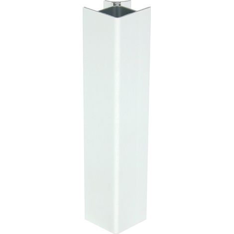 Jonction d'angle 90° pour plinthe PVC – Hauteur 117 mm – Décor blanc mat – Finition élégante pour espaces intérieurs – Opes