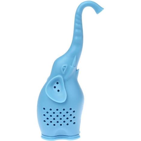 Mug en silicone en forme d'éléphant, filtre à thé réutilisable pour herbes et épices en vrac, théière et cafetière.
