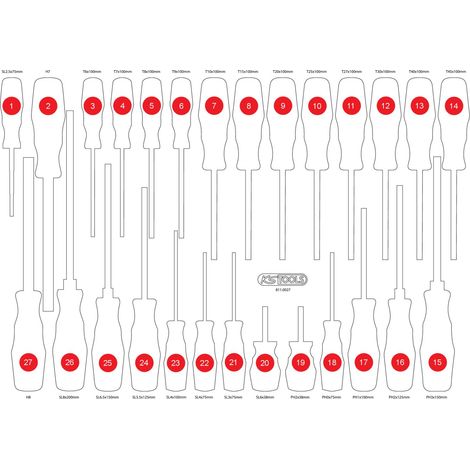 KS TOOLS Insert en mousse vide pour 811.0027 ( 811.0027-97 )