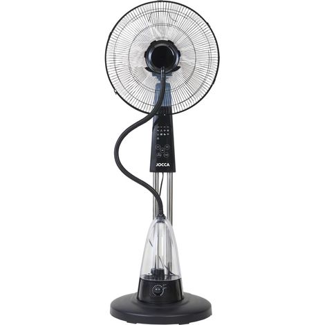 Ventilateur Brumistateur d'eau 70W Télécommande, Réservoir 2L Minuterie 7,5h 3 vitesses Oscillation 60° Tête Inclinable Jocca