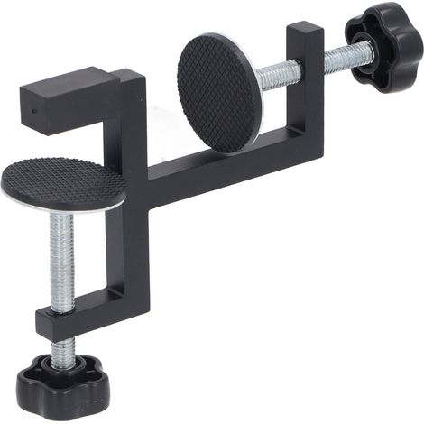Serre-joint universel pour le travail du bois, compatible avec les scies circulaires, les équerres de serrage, les tables de perceuses à colonne, les défonceuses et les scies à onglets.