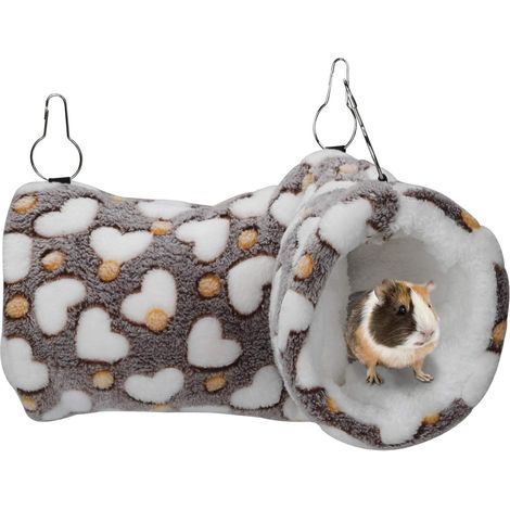 Hamaca para ratón, cama y juguete para ratón, hamaca túnel para ratón, accesorios para jaula, cama colgante cálida para animales pequeños, juguete para ratones, ardillas, cobayas y erizos (1/5)