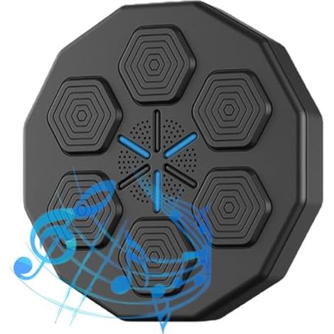 Machine de boxe musicale, montage mural, Bluetooth, intelligent, électronique, amusant, boxe, entraîneur de boxe, chargement USB, équipement de frappe pour la maison et les exercices d'intérieur (1/5)