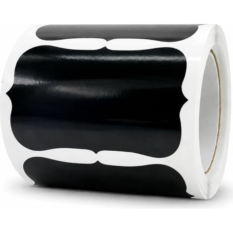 Étiquettes Autocollantes pour Bocaux – Lot de 120 Étiquettes Noires 55x35 mm – Organisation Cuisine, Épices et Conserves (1/5)
