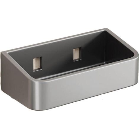 Stainless steel wall-mounted spice rack, compact kitchen storage, practical spice shelf, dark grey, 15 x 8.7 x 5 cm (1/5)