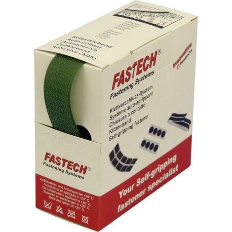 FASTECH® B25-STD-H-033505 Klettband zum Aufnähen Haftteil (L x B) 5 m x 25 mm Grün 5 m (1/2)
