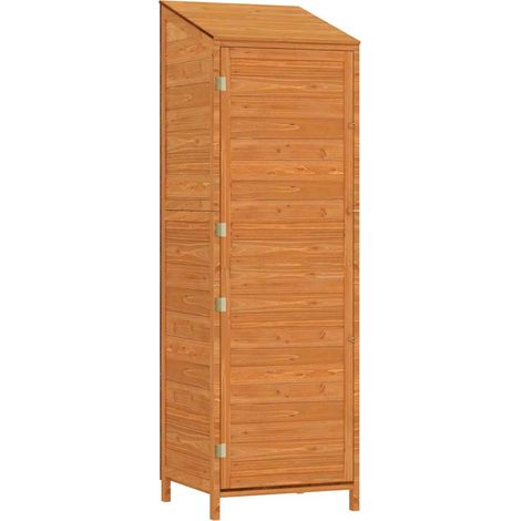 vidaXL Capanno da Giardino Marrone 55x52x174,5 cm Legno Massello