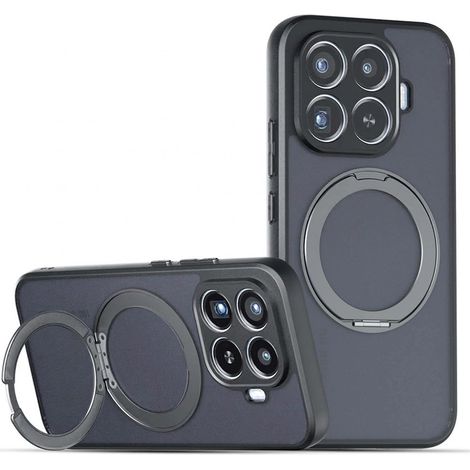 Étui pour Xiaomi 17T Pro, finition mate, avec support, noir (1/5)