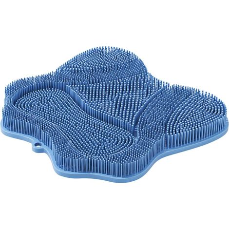 Tapis de Douche pour Pieds,Ventouses Murales Antidérapantes en Silicone pour Le Nettoyage du Dos des Pieds,pour Hommes et Femmes (1/5)
