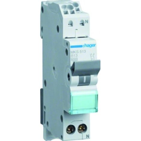 Hager LS-SCHALTER 1P+N 13A-B6KA 1PLE (MKS513 QUICK CONNECT)