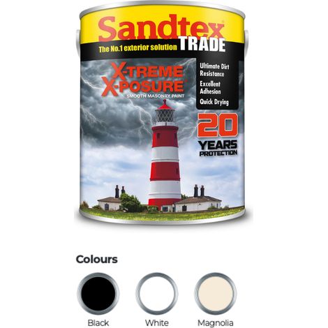 Sandtex Trade Xtreme Xposure Smooth Masonry - Brilliant White - 5L