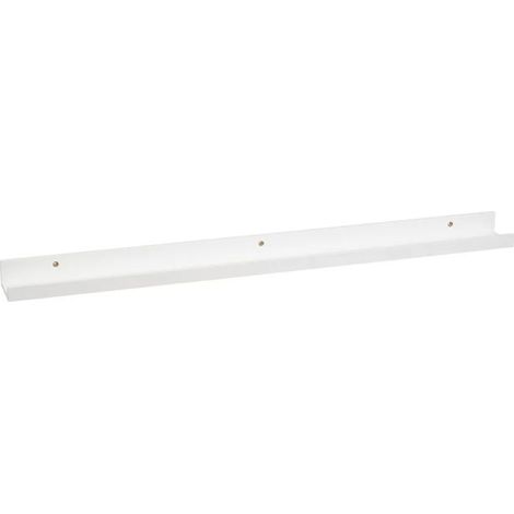 Étagère murale - JUANIO - Blanc - 100x9,5x5 cm - MDF revêtu - Capacité 3–5 kg (1/3)