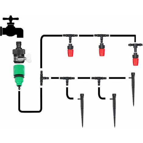 Green Mobility-Kit D'egouttement D'Irrigation, Conduite D'Eau De 25 Metres Et 30 Goutteurs (1/5)