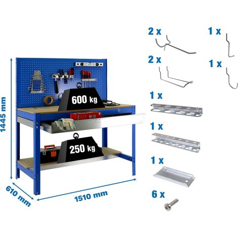 Simonrack Moderner Arbeitstisch Blau Robust und Funktional