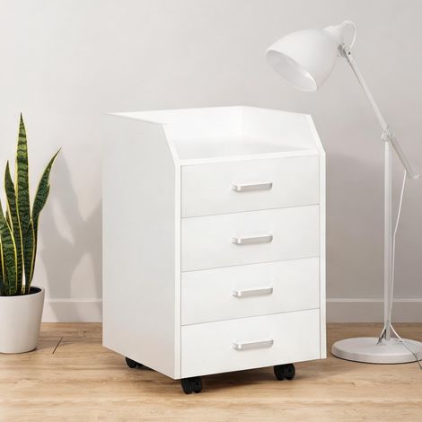 Meuble de rangement de bureau blanc 40 x 36 x 65 cm (1/5)