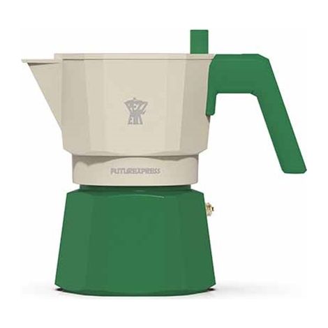 Caffettiera italiana - PEZZETTI - FUTUREXPRESS - Alluminio - 3 tazze - Verde