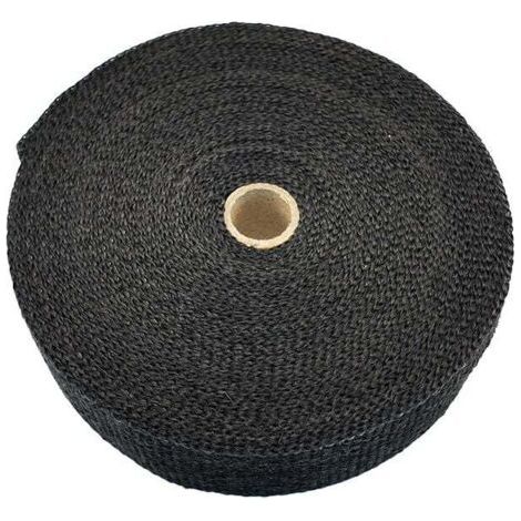 5m Noir Haute Isolation Thermique Tuyau D'échappement Wrap Bande Tissu pour Voiture Moto (1/4)