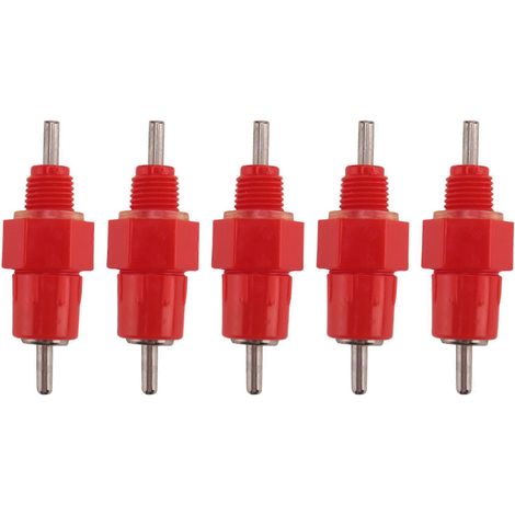 Set mit 5 kugelförmigen Edelstahltränken für Geflügel (Hühner, Enten) inklusive Schrauben (1/5)