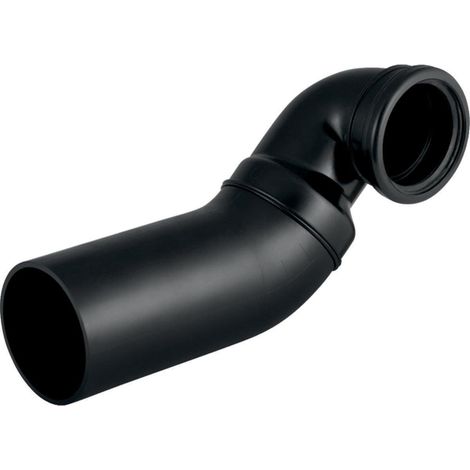 Geberit PE coude de raccordement 90° pour WC suspendu, décalé à droite, avec rallonge, DN 100 / 90, 367.914.16.1