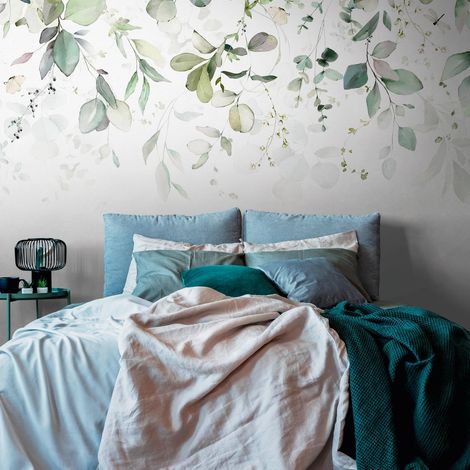 A.S. Creation Livingwalls Fototapete The Wall III 399001 Eine Rolle Ein Motiv 371 x 280 cm Grün Blau Weiß (1/4)