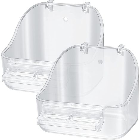 2 Pièces Baignoire à Oiseaux Suspendue, Oiseau Bain Bird Bath Douche, Baignoire Cage de Nettoyage de Bain pour Douche à Oiseaux Perroquet Moineaux