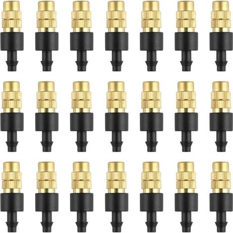 Lot de 30 Buses d'Arrosage en Laiton Réglables, Micro-Asperseurs pour Irrigation Goutte à Goutte, Raccords 4/7mm (1/5)