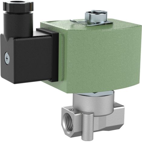 Riegler 3/2-Wege-MV., ES, NC ,direktg., 24 V DC, NBR, G 1/4,PN 0 - 6 bar (1/4)