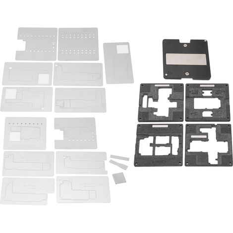 Plateforme de reballing pour cadre milieu 0,12mm set à forte adsorption magnétique, gabarit rapide pour plantation d'étain compatible iOS (1/5)