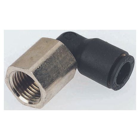 Adaptateur fileté coudé Legris LF3000 vers Enfichable 4 mm G 1/4 Femelle ( Prix pour Paquet de 5 )