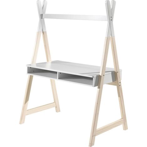 Bureau Enfant Tipi "Kiddy" 159cm Blanc (1/2)