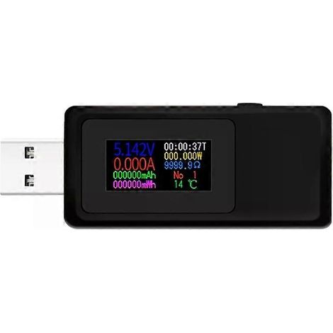 Testeur de courant et de tension USB - CC 4 V-30 V, 0-5 A, Noir - Keweisi Noir (1/5)