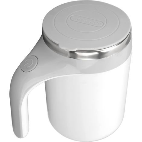Selbstkühlender Edelstahl-Mixbecher für Kaffee und Milch, weiß (1/4)