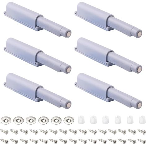 6 Pièces Loquet de porte à pousser pour ouvrir, loquets magnétiques pour porte cachée, armoires, tiroirs de camping-car, placard de cuisine