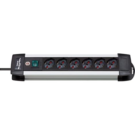 Prise Multiple avec Interrupteur de sécurité Câble 3 MT Multiprise 6 Prises en Aluminium pour fiches électriques avec Protection Contre Les surtensions (1/5)