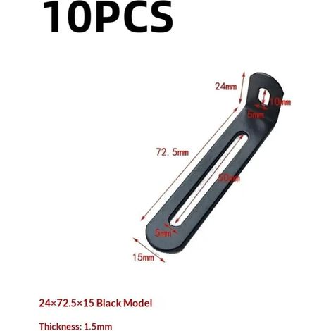 (247215mm C 10pcs)【Y6】10 pièces Accessoires de quincaillerie Supports d'angle réglables en forme de L noirs et argentés, adaptés aux meubles et étagères anti-basculement (1/5)