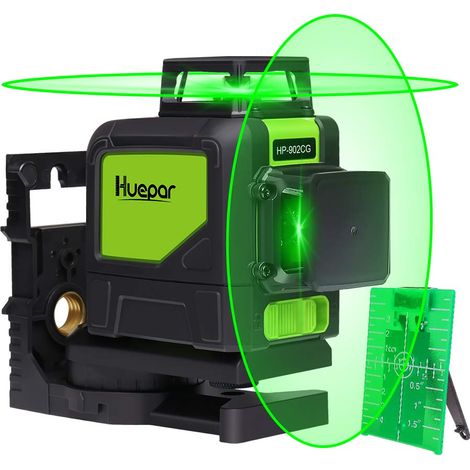 Huepar Rotary laser level green Cross Line Laser Self Leveling 902CG (1/5)
