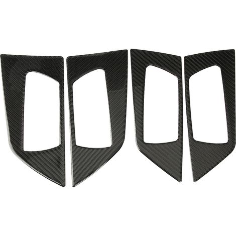 Autocollants de revêtement d'habillage de bol de poignée de porte intérieure de voiture en Fiber de carbone de 4 pièces pour RAV4 2015 – 2019 (doux) (1/5)