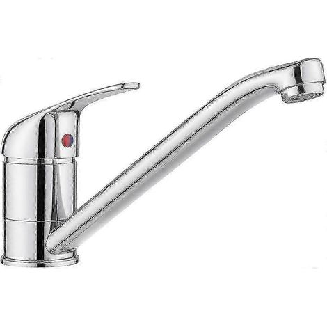 Robinet mitigeur de cuisine monobloc à levier unique 2025 - Bec pivotant à 360° - Finition chromée polie - Pour éviers de caravane et de maison (1/2)