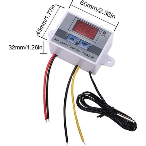 LED-Digital-Temperaturreglermodul, programmierbarer Kühlthermostat (12V 10A 120W) (1/4)