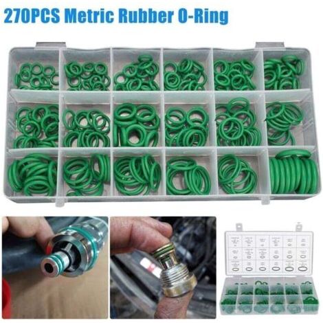 Ortviai 270-piece set of O-rings for automotive air conditioning systems in various designs