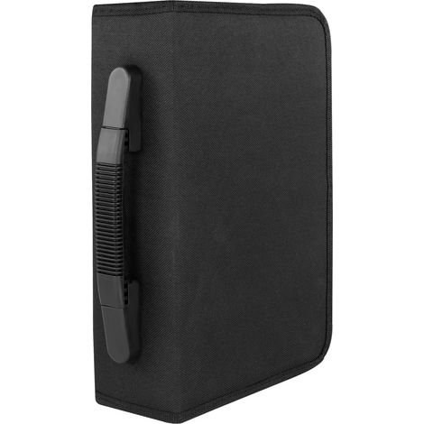 Trintion CD Case Disc Carry Case 120 Disc Capacity Holder Protector CD DVD Binder Wallet Large DVD Storage Case Protective Bag CD DVD Storage Black (1/5)