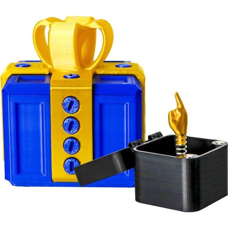 Boîte cadeau - boîte cadeau - farce - emballage cadeau - boîte à blagues - avec 20 vis - Contient une petite boîte cadeau noire - Boîtes cadeaux imprimées en 3D vraiment agaçantes - 8 x 8 cm - Boîtes (1/5)