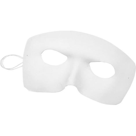 Masque loup - 12 x 17 cm - Finition velours - Élastiques inclus
