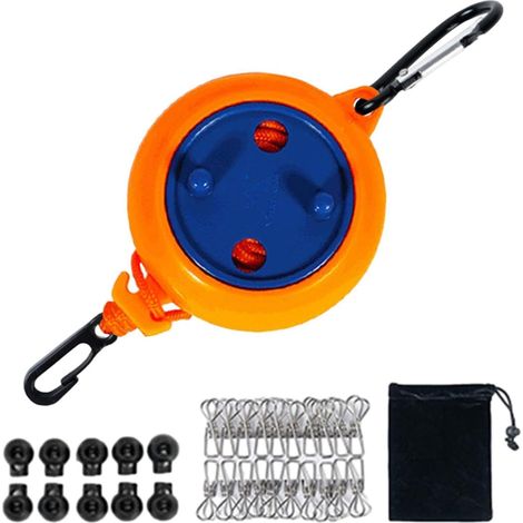 Corde à Linge rétractable Corde à Linge Coupe-Vent de 10 m pour Le de séchage de vêtements de blanchisserie intérieure extérieure pour Les Camping-Cars d'arrière-Cour d'hôtel (1/5)