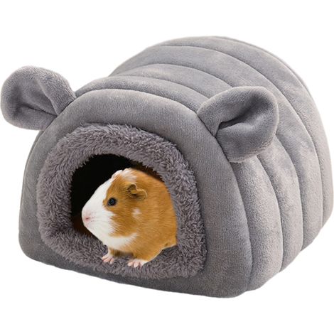 Cave - Pour Hamster Furet Cochon D Inde Herisson - 18 X 17.8 X 17.8 Cm - Intérieur Rembourré Amovible - Base Antidérapante - Lavable En Machine - 1 Pièce (1/5)