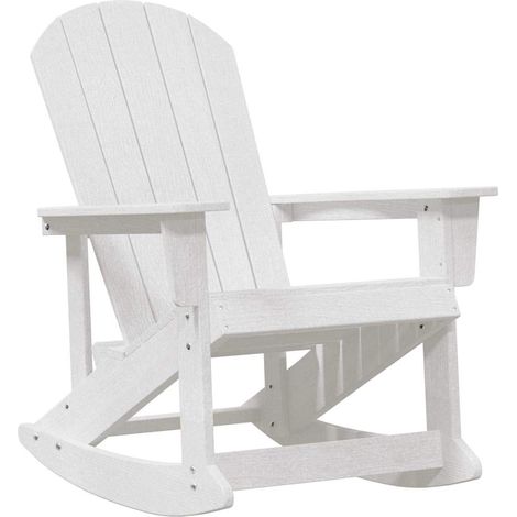 Maison Exclusive - Poltrona a dondolo Adirondack Bianco HDPE (1/5)